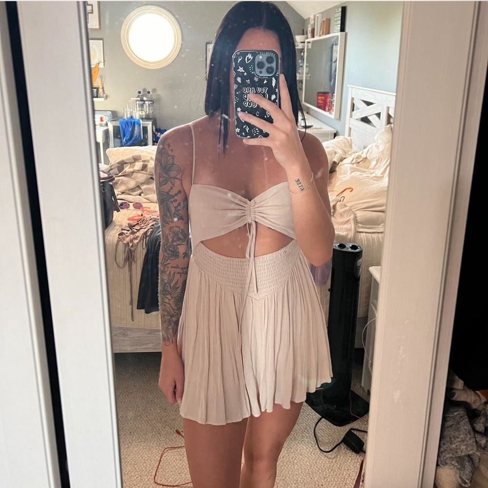 Remington Tan Ruched Dress